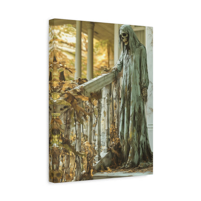 Spooky Gothic Canvas Art, Halloween Decor, Haunted House Wall Art, Creepy Home Decor, Dark Aesthetic