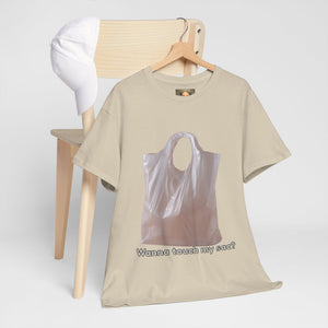 Funny Graphic Tee - Wanna Touch My Sac? Unisex Heavy Cotton Shirt, Gift for Friends, Casual Wear, Humor T-Shirt, Birthday Gift
