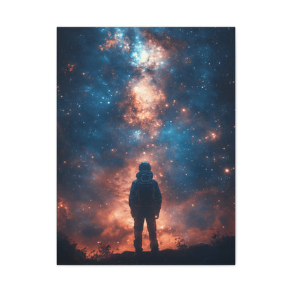 Cosmic Wall Art Canvas Print, Space Decor, Astronaut Artwork, Universe Gift, Galaxy Decoration, Sci-Fi Home Gallery