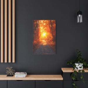 Autumn Pathway Canvas Print, Fall Décor, Nature Wall Art, Home Décor, Gift for Nature Lovers
