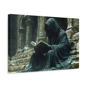 Mystical Monk Stretched Canvas Art, Dark Fantasy Wall Decor, Esoteric Home Decor, Unique Gifts for Art Lovers, Spiritual Artwork