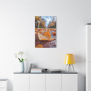 Autumn Leaf Canvas Wall Art, Nature Decor, Fall Home Decor, Seasonal Artwork, Gallery Wall, Eco-Friendly Art