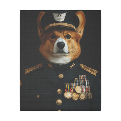 Dog, Pembroke Welsh Corgi, Military, Military Dress, Army, Air Force, Navy, Marines, Dog Wall Art, Dog Art, Military Wall Art, Military Art