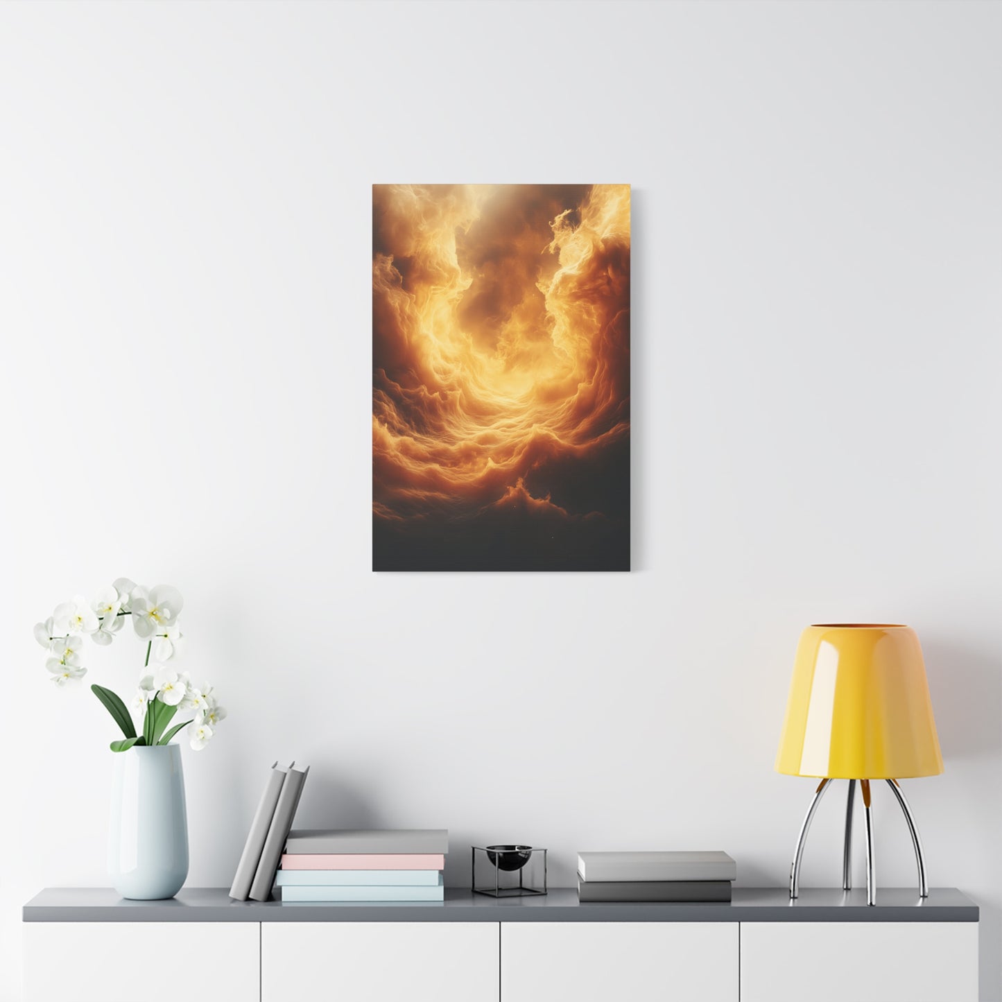 Stretched Canvas Print, Dreamy Cloud Artwork, Atmospheric Wall Decor, Abstract Art for Home, Modern Living Space Decoration