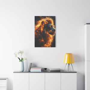 Fierce Lion Canvas Artwork, Wild Animal Decor, Bold Home Wall Art, Inspirational Gift, Unique Lion Print, Modern Decor