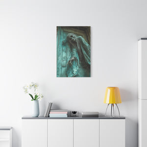 Eerie Ghost Wall Art Canvas, Perfect for Halloween Decor, Creepy Artwork for Home, Macabre Gift Idea, Spooky Room Accent