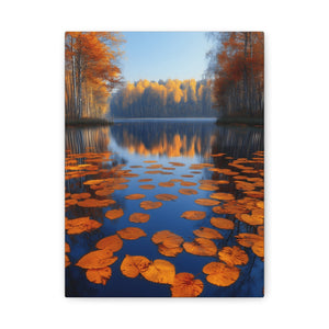 Autumn Reflections Canvas Print, Fall Decor, Nature Wall Art, Home Interior, Seasonal Artwork, Perfect Gift for All Occasions