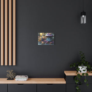 Enchanted Mushroom Canvas Print, Nature Wall Art, Fairy Tale Décor, Magical Home Accent