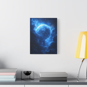 Stellar Canvas Art Print, Galaxy Wall Décor, Celestial Home Decoration, Starry Night Artwork, Cosmic Blue Decor