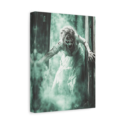 Haunting Matte Canvas Print, Wall Art for Halloween, Scary Decor, Spooky Home Decoration, Horror Lovers Gift, Creepy Artwork