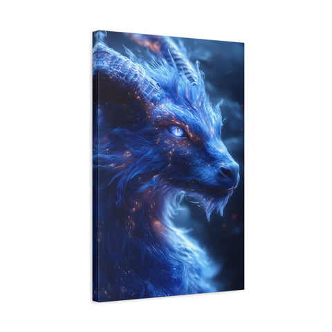 Mystical Creature Canvas Print, Dragon Wall Art, Fantasy Home Decor, Unique Gifting, Gothic Art Piece, Bedroom Aesthetic