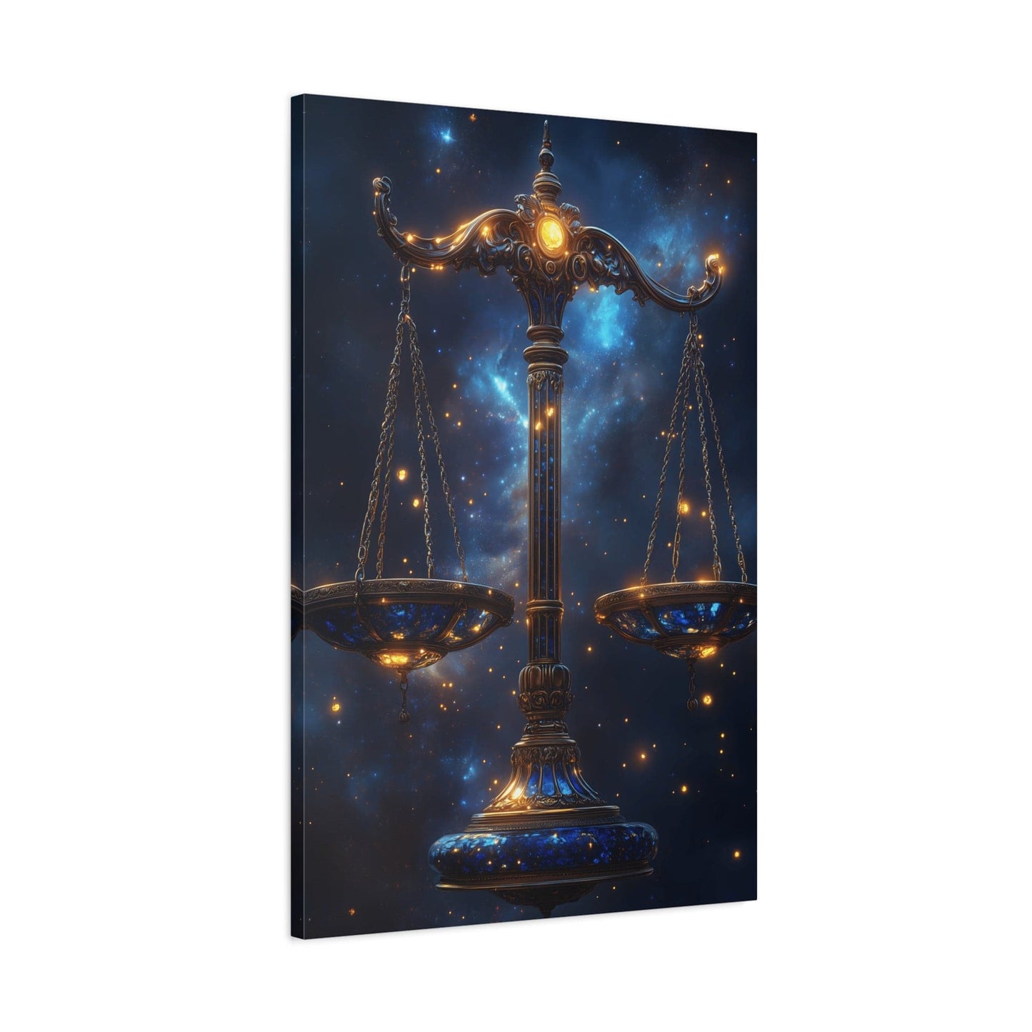 Cosmic Balance Canvas Art Print | Astrology Decor, Starry Wall Art, Home Decoration, Gift for Zodiac Lovers, Scales Artwork