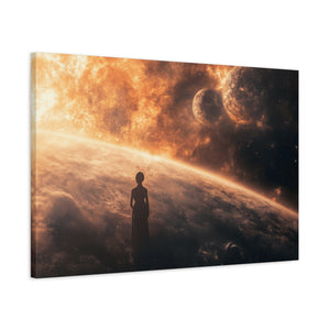Cosmic Canvas Art Print, Space Wall Decor, Sci-Fi Home Decor, Galaxy Artwork, Astronaut Print, Celestial Gift Ideas