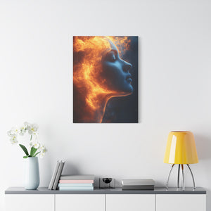 Stretched Canvas Art Print, Abstract Portrait Wall Décor, Bohemian Home Décor, Unique Gift