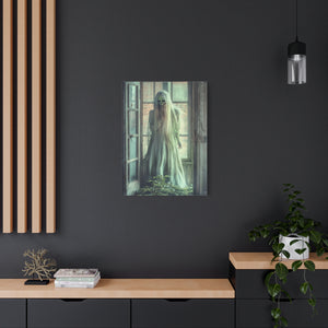 Haunting Matte Canvas Wall Art, Creepy Home Decor, Gothic Decor, Halloween Decoration, Spooky Art Piece