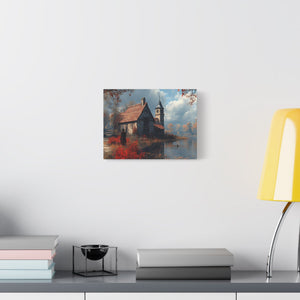 Rustic Art Canvas, Wall Decor, Home Decoration, Cozy Living Room, Nature Scene, Ideal for Holidays
