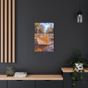 Autumn Leaf Canvas Wall Art, Nature Decor, Fall Home Decor, Seasonal Artwork, Gallery Wall, Eco-Friendly Art
