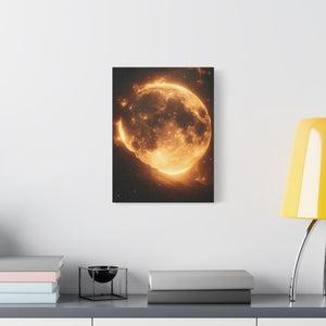 Stretched Canvas Wall Art - Radiant Moon Design