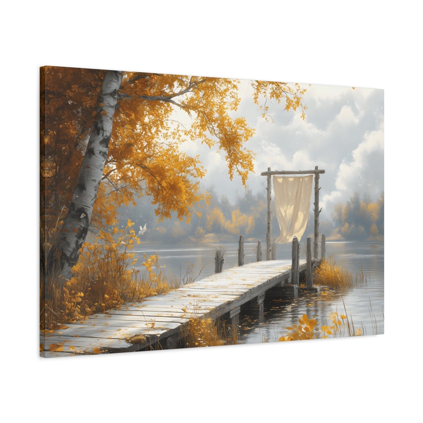 Autumn Serenity Wall Art, Cozy Home Decor, Nature Canvas, Fall Decor, Landscape Artwork, Gift for Nature Lovers