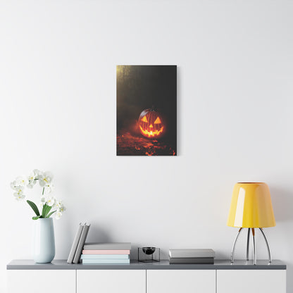 Halloween Pumpkin Canvas Art Print, Spooky Wall Decor, Fall Home Decoration, Halloween Party Decoration, Pumpkin Artwork