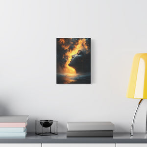 Canvas Wall Art, Modern Portrait, Abstract Design, Home Decor, Unique Gift, Inspirational Art, Boho Decor, Dreamy Atmosphere