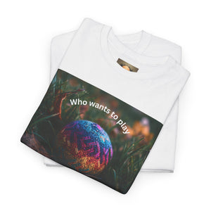 Playful Unisex Heavy Cotton Tee featuring humorous hacky sack graphic, perfect for casual wear.