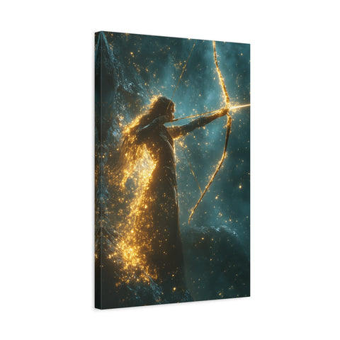 Celestial Archer Canvas Art Print, Dreamy Home Decor for Art Lovers, Gift for Her, Modern Wall Art, Bohemian Room Decor