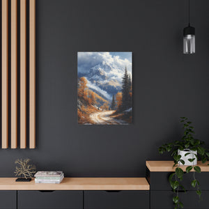 Stretched Canvas Wall Art, Scenic Mountain Landscape, Home Décor, Nature Wall Hanging, Autumn Vibes