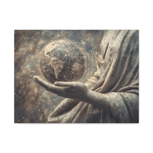 Earth in Hand - Matte Canvas Wall Art for Home Décor, Inspirational Artwork for Living Room