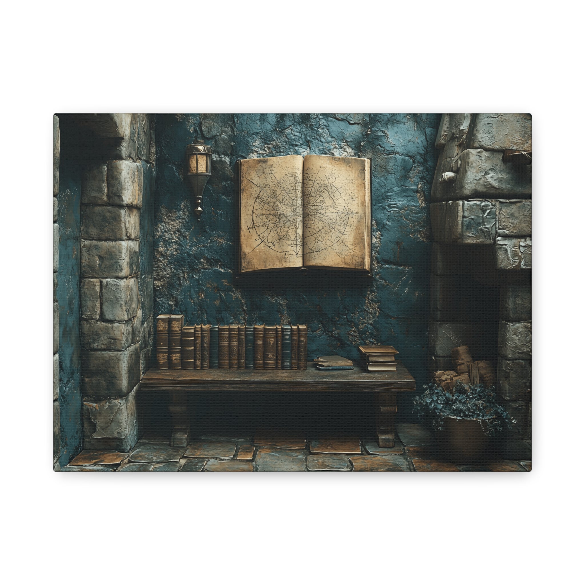 Fantasy Book Nook Wall Art, Cozy Home Decor, Literary Gifts, Reading Corner Artwork, Book Lovers Decor, Magical Canvas Print