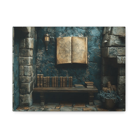 Fantasy Book Nook Wall Art, Cozy Home Decor, Literary Gifts, Reading Corner Artwork, Book Lovers Decor, Magical Canvas Print