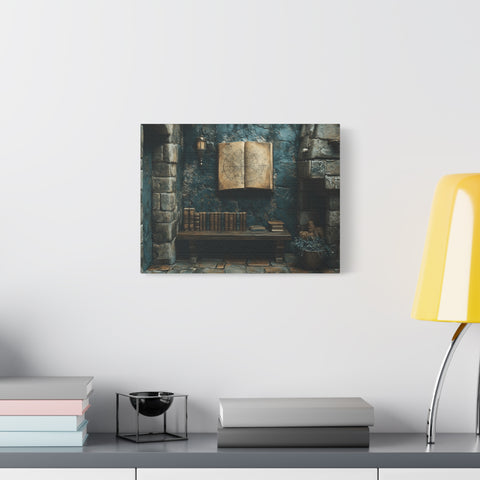 Fantasy Book Nook Wall Art, Cozy Home Decor, Literary Gifts, Reading Corner Artwork, Book Lovers Decor, Magical Canvas Print