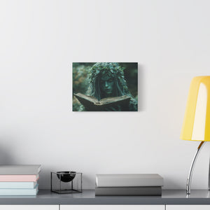 Forest Goddess Art Canvas Wall Décor, Nature Lover Gift, Boho Home Decoration, Fantasy Artwork, Unique Gift Idea