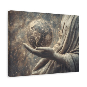 Earth in Hand - Matte Canvas Wall Art for Home Décor, Inspirational Artwork for Living Room