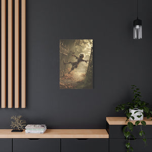 Halloween Skeleton Canvas Wall Art, Spooky Home Decor, Ghoulish Gift, Autumn Decoration, Creepy Wall Hanging