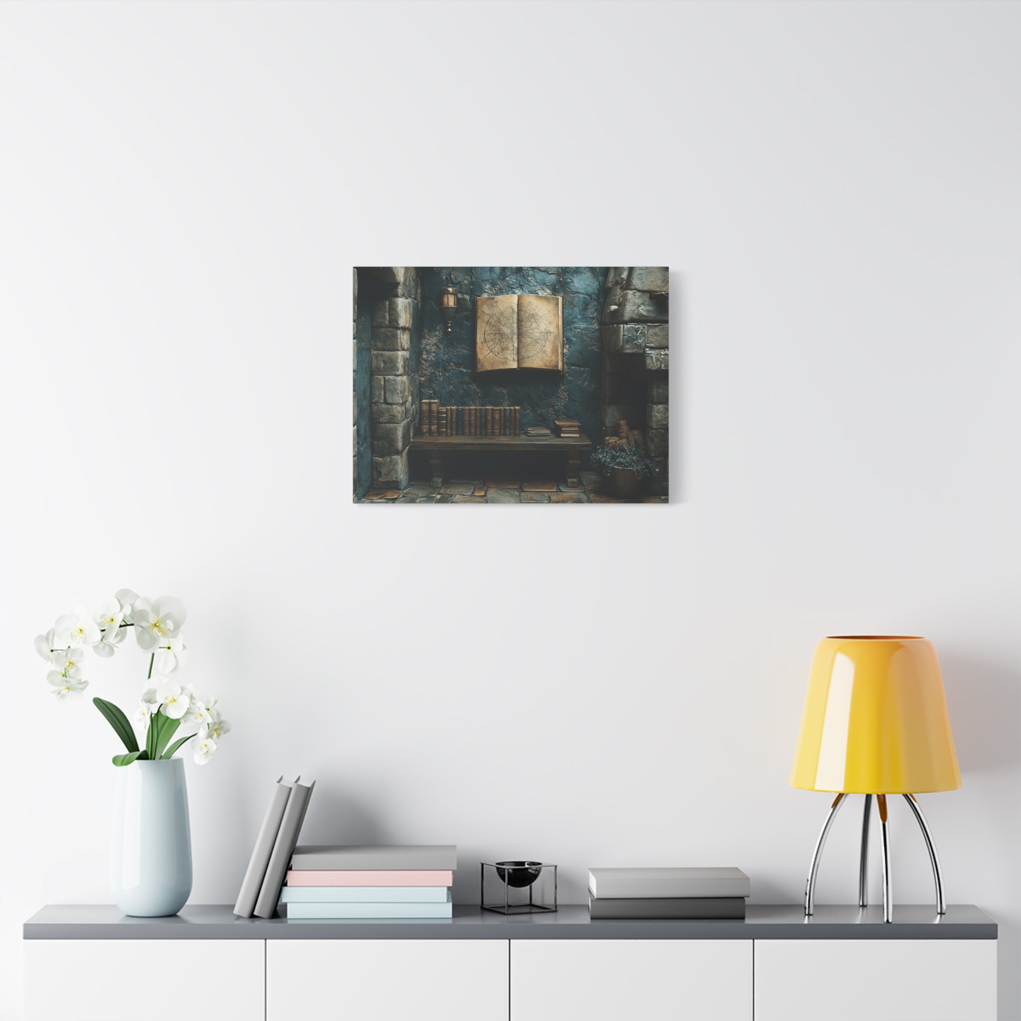 Fantasy Book Nook Wall Art, Cozy Home Decor, Literary Gifts, Reading Corner Artwork, Book Lovers Decor, Magical Canvas Print