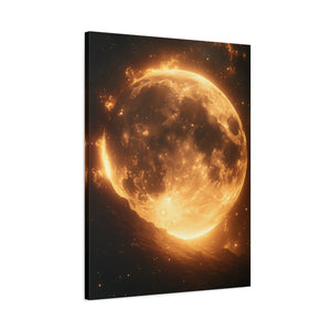 Stretched Canvas Wall Art - Radiant Moon Design