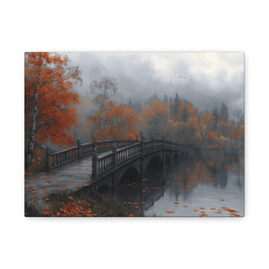 Autumn Landscape Canvas Print, Cozy Home Decor, Fall Artwork for Living Room, Gift for Nature Lovers, Fall Themed Wall Art