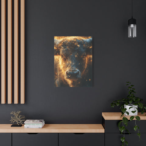 Stretched Canvas Wall Art, Bull Artwork for Home Decor, Rustic Farmhouse Style, Perfect Gift for Animal Lovers, Ideal for Living Room [...]