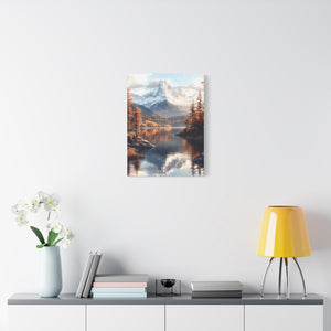 Serene Landscape Canvas Art, Nature Decor, Wall Art Print, Mountain Scene, Autumn Home Decoration