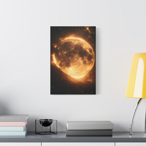 Stretched Canvas Wall Art - Radiant Moon Design