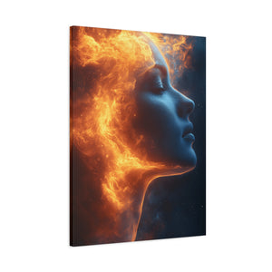 Stretched Canvas Art Print, Abstract Portrait Wall Décor, Bohemian Home Décor, Unique Gift