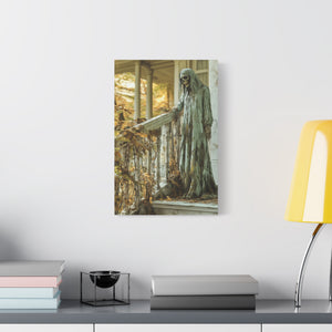 Spooky Gothic Canvas Art, Halloween Decor, Haunted House Wall Art, Creepy Home Decor, Dark Aesthetic