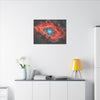 Space Crimson Nebula Glow Print, Stellar Wall Art, Celestial Poster, Galaxy Décor, Astronomical Art