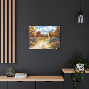Autumn Landscape Canvas Print, Fall Decor, Farmhouse Wall Art, Nature Artwork, Seasonal Home Decoration