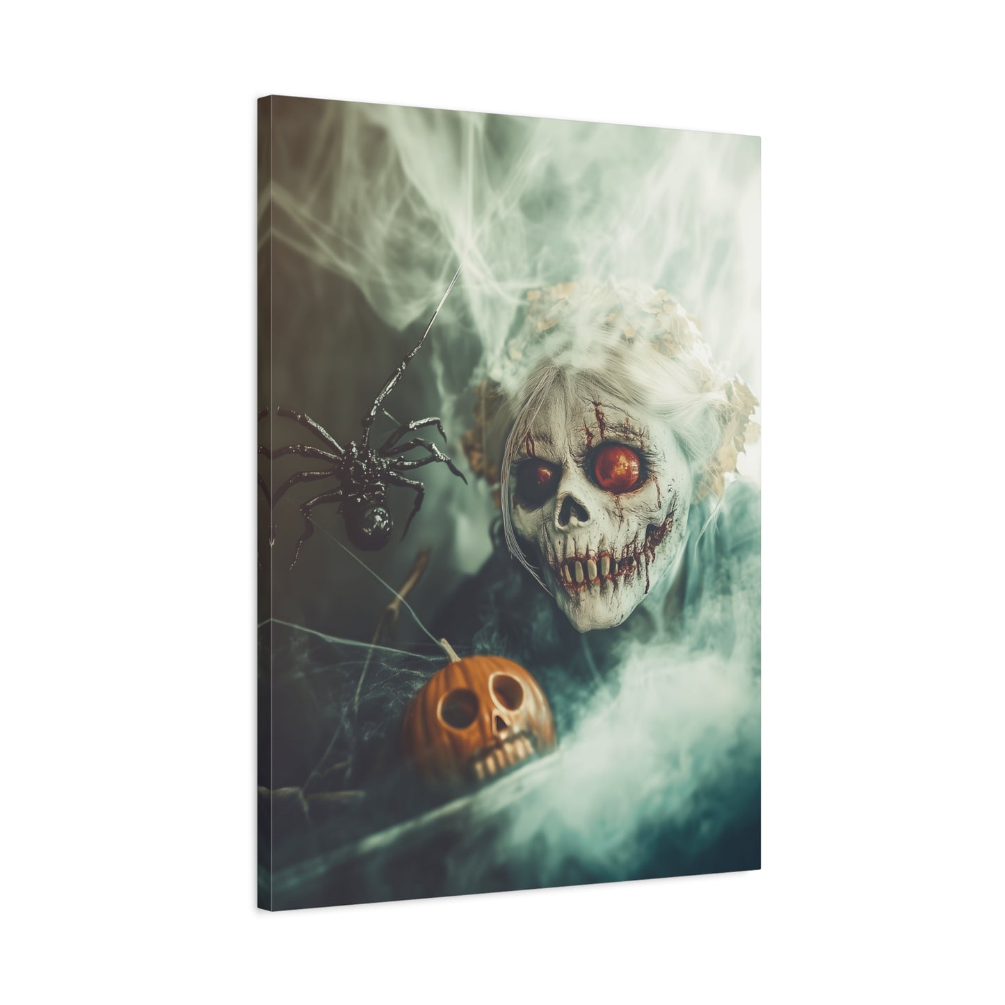 Spooky Halloween Wall Art, Framed Canvas Print, Haunted Decor, Gothic Artwork, Home Decor for Fall Celebrations