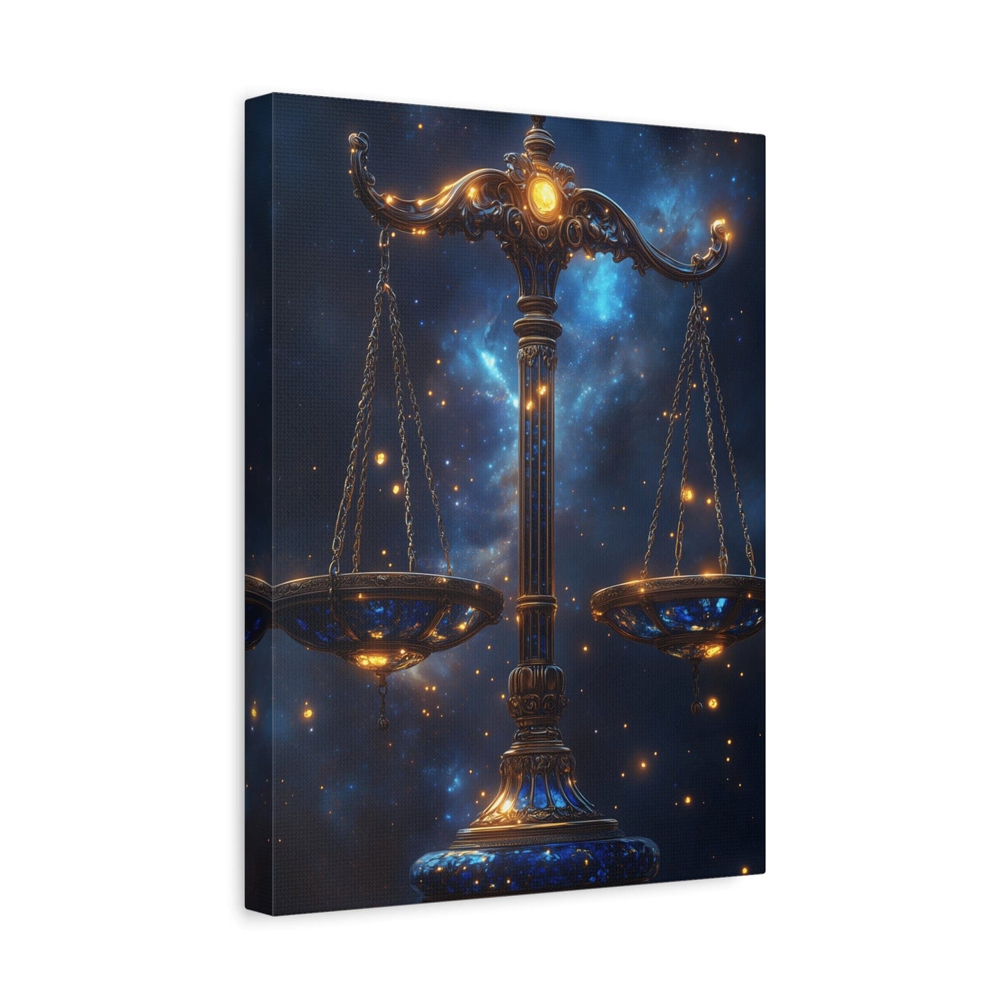 Cosmic Balance Canvas Art Print | Astrology Decor, Starry Wall Art, Home Decoration, Gift for Zodiac Lovers, Scales Artwork