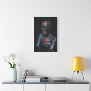 Stretched Canvas Art Print, Gothic Skeleton Wall Decor, Macabre Home Aesthetic, Halloween Wall Art, Dark Artwork for Spooky Vibes