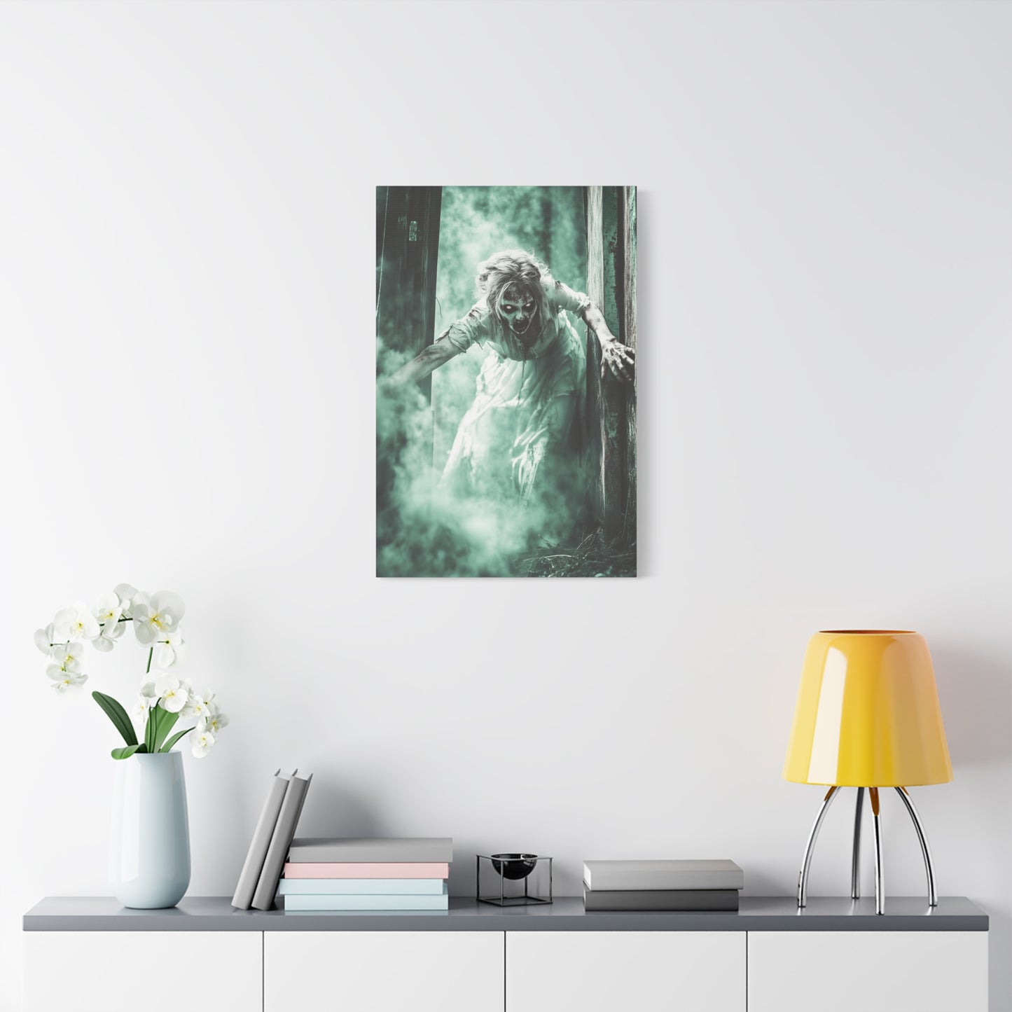 Haunting Matte Canvas Print, Wall Art for Halloween, Scary Decor, Spooky Home Decoration, Horror Lovers Gift, Creepy Artwork
