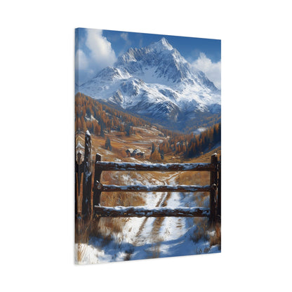 Mountain Landscape Canvas Print, Wall Art, Home Decor, Office Decor, Nature Lover Gift, Cozy Cabin Style